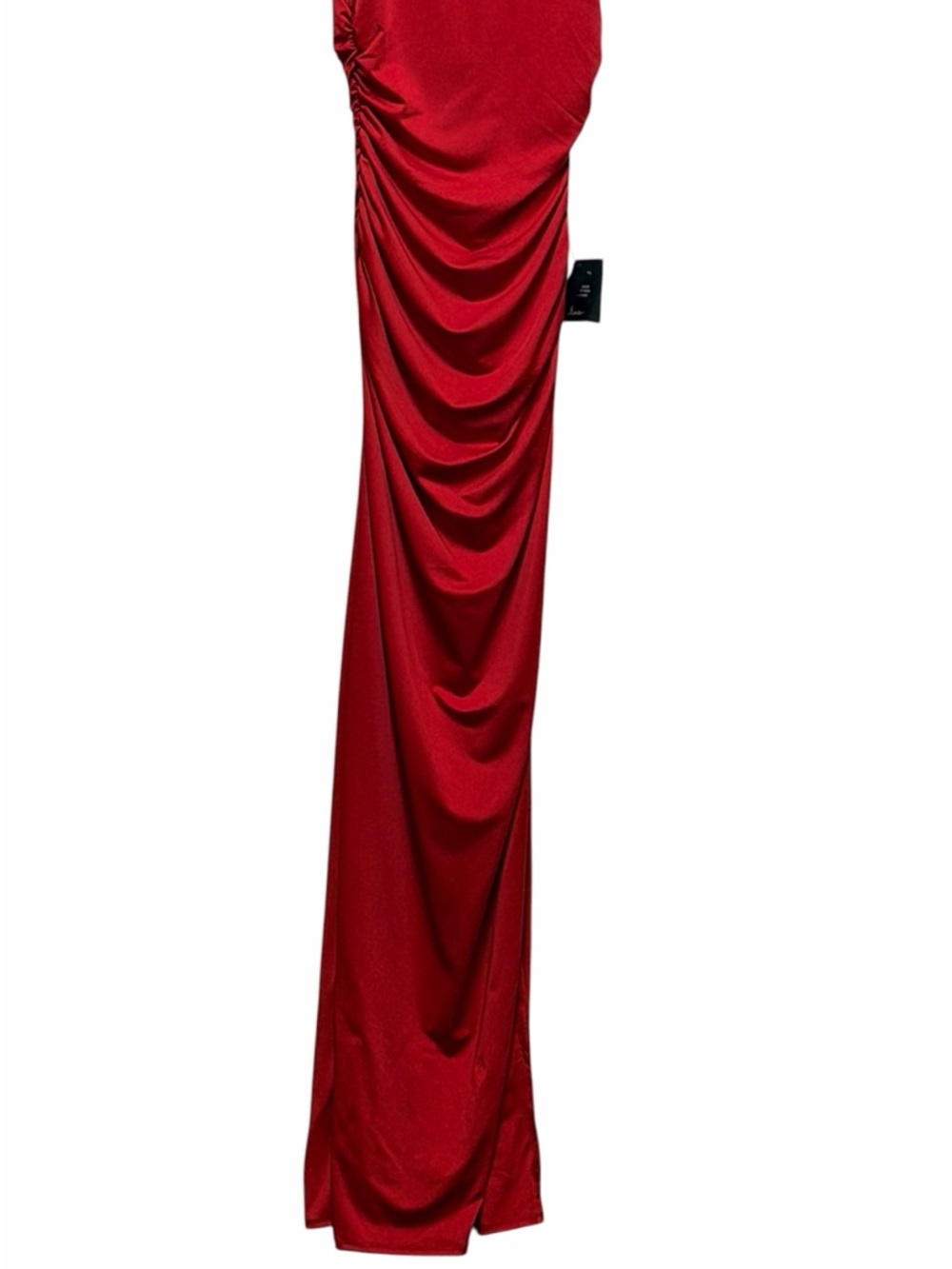 Lulu's Red One-Shoulder Ruched Maxi Dress - Picture 10 of 11